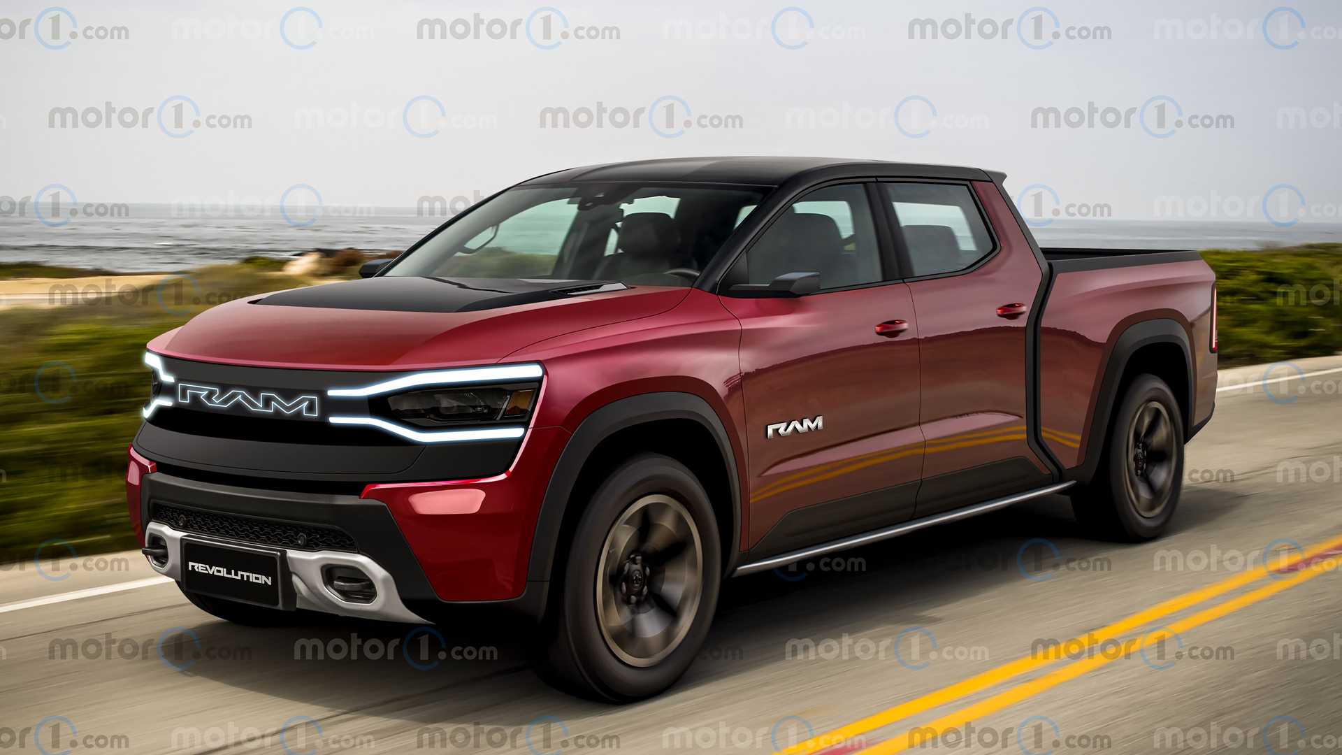 Ram 1500 REV Awesome Ram 1500 Revolution preview renderings ram-revolution-concept-motor1-renderin