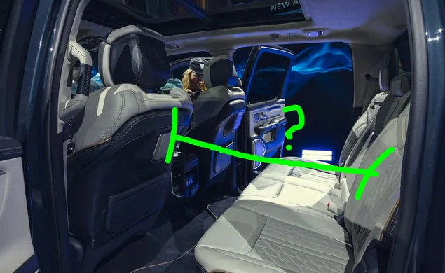 Ram 1500 REV REV dimensions for 2nd row 1708297637712